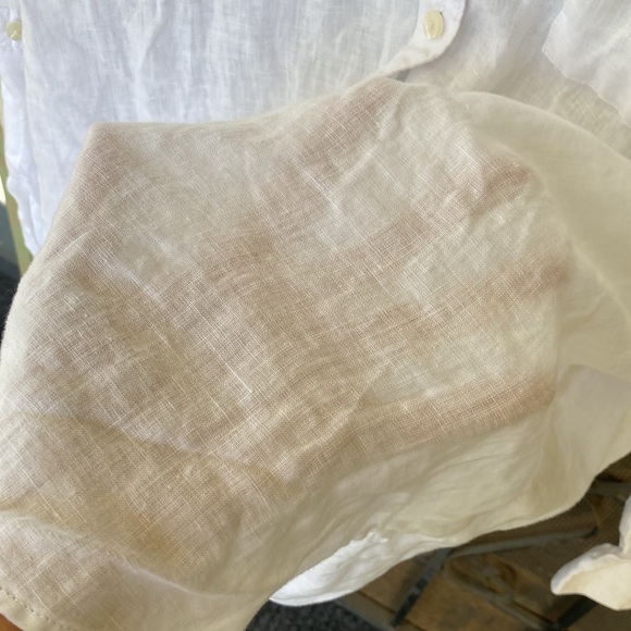 White Button-Up Linen Shirt INC International Concepts XL no flaws - Picture 4 of 7